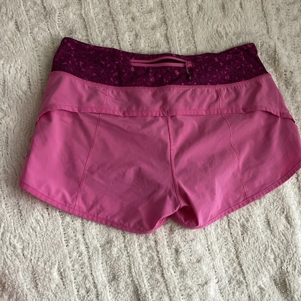 Lululemon Speed Short Pink Paradise Geo Regal Plum Multi size 6